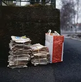 Tidningsinsamling, returpapper, tidningar.