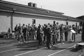 Nationaldagsfirande i Kållered, år 1983. Musikkår vid Ekenskolan.

För mer information om bilden se under tilläggsinformation.