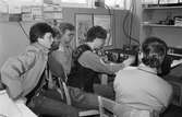 Scouter från Annestorpsdalens scoutkår i Lindome deltar i Jamboree on the air, JOTA, år 1983. 