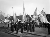 Nationaldagsfirande på Studenternas Idrottsplats, Kronåsen, Uppsala 1935