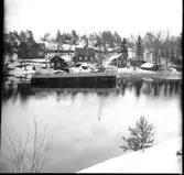 Köpmannebro. Kanalskeppare Olssons båt Lindö.