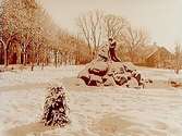 Centralparken, Statyn Befriaren i snö, vintermotiv.