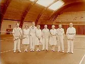Tennishallen, 8 tennisspelare.