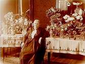 Rumsinteriör, en kvinna.Fru Pettersson på 70 årsdagen.Albert Pettersson