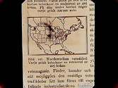 Karta över Nordamerikas veteskörd.Bilden tagen åt doktor Edward Broddeson, Örebro, för Konsum.