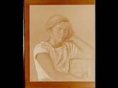 Oljemålning. Motiv: en kvinna, konstnär: B. Damm, 1925.
Ägare Grosshandlare Albin Rapp