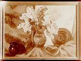 Oljemålning. Motiv: Vas med blommor, av konstnären Ture Ander, 1933.
Grosshandlare Albin Rapp