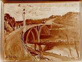 Oljemålning. Motiv: Landsvägsbro, av konstnären Martin Åberg, 1931.
Grosshandlare Albin Rapp