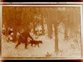 Oljemålning. Motiv: Jägare med hund, av konstnären Bruno Liljefors, 1893.
Köpman Olof Berglund
Götarsviks herrgård, Lillkyrka socken.