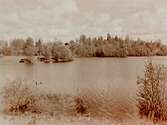 Timanshytte gård från sjön Kalven.Godsägare H.Larsson 1944.