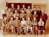 Nikolaiskolan, klassrumsinteriör, 20 pojkar med överlärare Otto E. Andersen, klass 7, sal 8.
