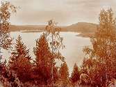 Utsikt över Skrumpsjön. 
Grosshandlare Uno Bergvall