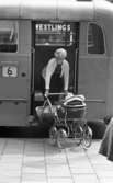 Barnvagnar 10 augusti 1966

En kvinna med barnvagn stiger på en stadsbuss.