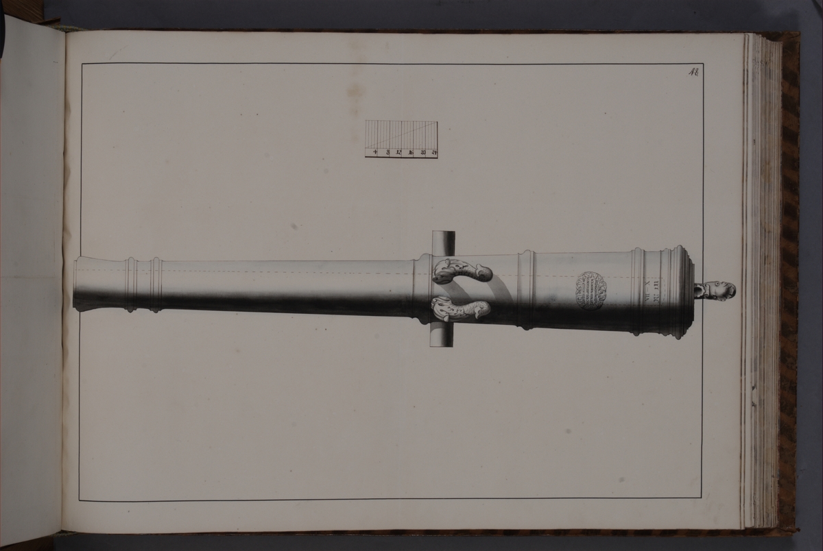 Kjell Hedberg, Image depicting fire pipes as a trophy of the Swedish army at the Battle of Narva on 20 November 1700. Included in volume with depicted canon trophies taken in the years 1700-1702.