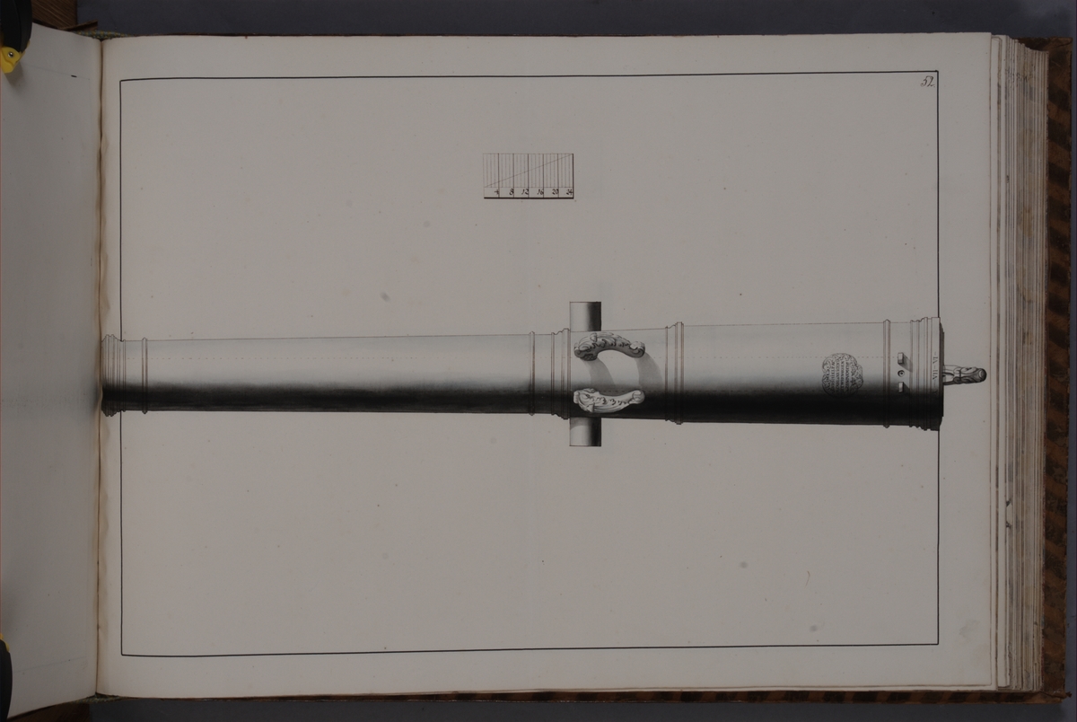 Kjell Hedberg, Avbildning föreställande eldrör återtaget som trofé av den svenska armén i slaget vid Narva den 20 november 1700. Ingår i volym med avbildade kanontroféer tagna åren 1700-1702.