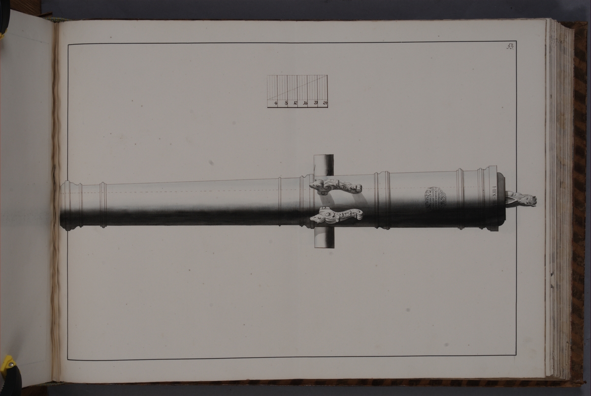Kjell Hedberg, Avbildning föreställande eldrör återtaget som trofé av den svenska armén i slaget vid Narva den 20 november 1700. Ingår i volym med avbildade kanontroféer tagna åren 1700-1702.