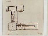 Skiss till museum i Örebro.
Plan av källaren.