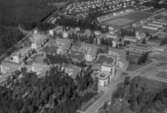 Flygfoto över Laxå.Bilden tagen för vykort.