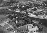 Flygfoto över Askersund.
Bilden  tagen för vykort.