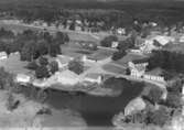 Flygfoto över Brevens Bruk.
Bilden tagen för vykort.