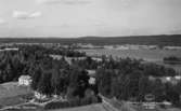 Guldsmedshyttan. Utsikt över Sjön Råsvalen, från kyrktornet.