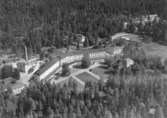 Flygfoto över Hålahults sanatorium.
Bilden tagen för vykort.