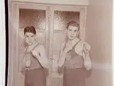 Boxning, Idrottshuset 1947.
 H. Nytting och Martin Gård.