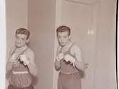 Boxning, Idrottshuset 1947. H. Nytting och Martin Gård.