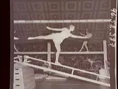Uppvisning damer, gymnastik, Idrottshuset 1950.