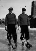 Bandy vid Sockholms stadion.
Sicke Jansson, Uppsala och Jörgen Wasberg, Örebro.