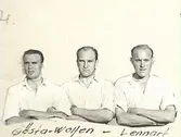 Internationell fotboll på Eyravallen den 8 juli 1947. Resultatet blev 8-1 till ÖSK.
 Gösta Lind, Gerald Wolfbrandt, Lennart Andersson ÖSK.