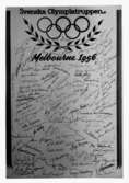Autografer, Svenska Olympiatruppen till Melbourne 1956.
Oscaria.