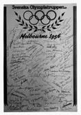 Autografer, Svenska Olympiatruppen till Melbourne 1956.
Oscaria.