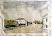 Örebro slott. Akvarell av Westerling, Erik. 1819-1857. Ägare: Uppsala Universitetsbibl (Davidson 5531)  'Örebro i konsten' 1965, katalognr 135.                           Se även neg.nr 243/66.