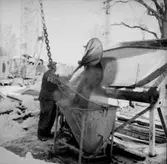 Byggnadsarbete, en man.
Örebro söder.