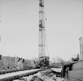 Byggnadsarbete, lyftkran.
Örebro söder.