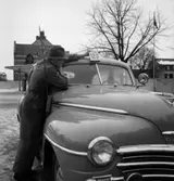 Taxi, en man.
Stenström