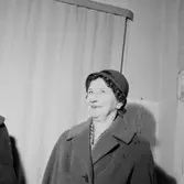 Oscaria Skoaffär, interiör, en kvinna.