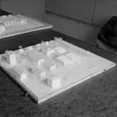 Byggnadsmodell till yrkesskola.
Örebro Skolstyrelse.