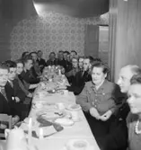 Konsums restaurang, interiör, personalfest.