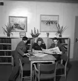 Axbergs bygdegård, interiör, grupp.