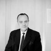 En man, bröstbild.Gunnar Ståhl, Oscaria.Bilden tagen för pass.