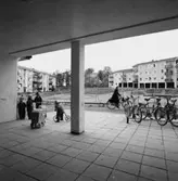 Bostadsområde. Lekande barn.
Baronbackarna, Örebro.
Arkitekt Alm
Ekholm & White