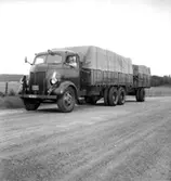 En lastbil, en man.
Bilden tagen för Svea-annons.