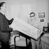 Interiör, två personer, Kexens Konstklubb.
Örebro Kexfabrik