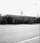 Gulf bensinstation, exteriör.