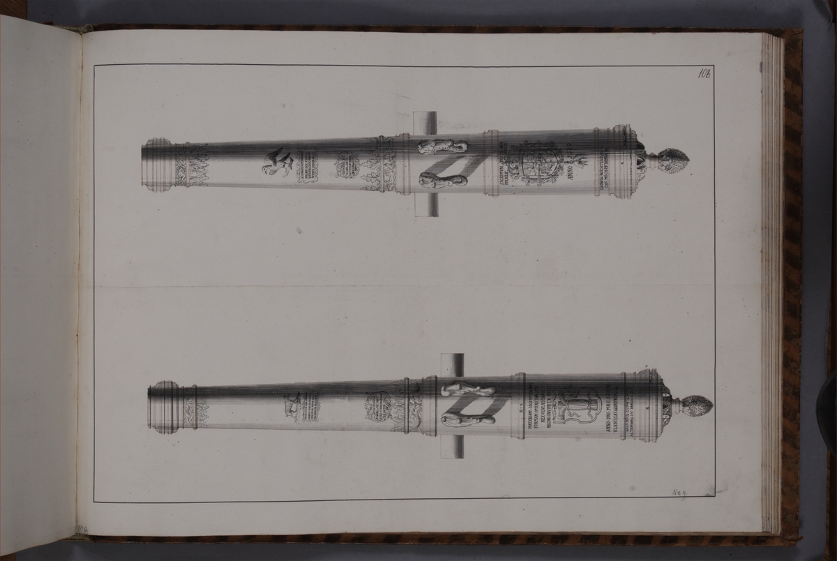 Kjell Hedberg, Image depicting fire pipes taken as trophies by the Swedish army in Kraków on 2 October 1702. Included in volume with depicted canon trophies taken in the years 1700-1702.