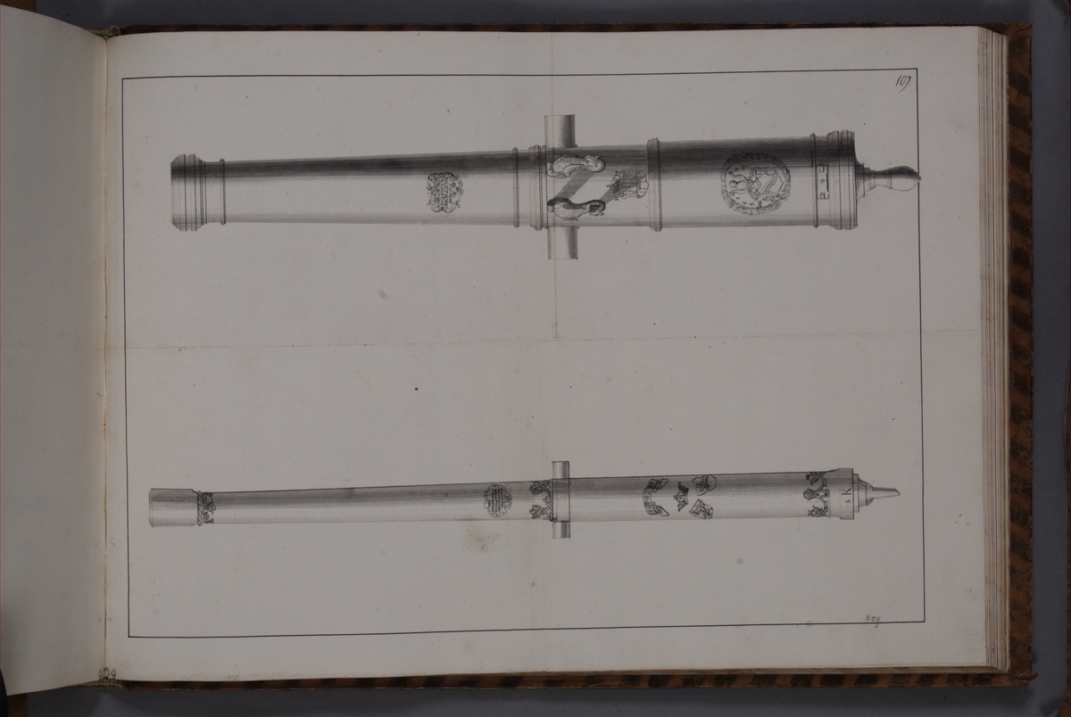 Kjell Hedberg, Image depicting fire pipes taken as trophies by the Swedish army in Kraków on 2 October 1702. Included in volume with depicted canon trophies taken in the years 1700-1702.