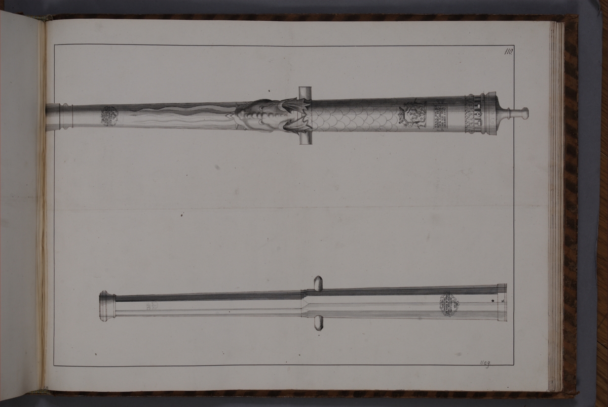 Kjell Hedberg, Image depicting fire pipes taken as trophies by the Swedish army in Kraków on 2 October 1702. Included in volume with depicted canon trophies taken in the years 1700-1702.