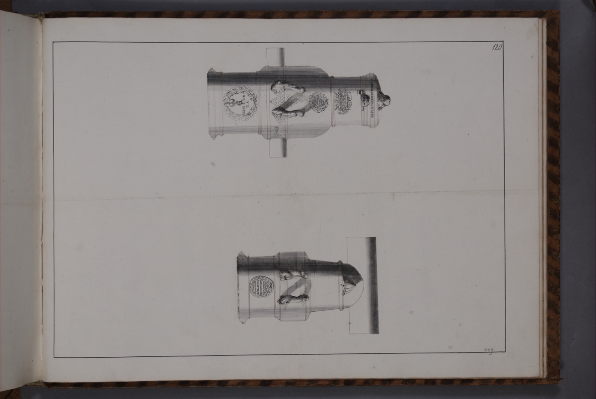 Kjell Hedberg, Image depicting fire pipes taken as trophies by the Swedish army in Kraków on 2 October 1702. Included in volume with depicted canon trophies taken in the years 1700-1702.